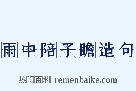 雨中陪子瞻造句是什么意思的图片